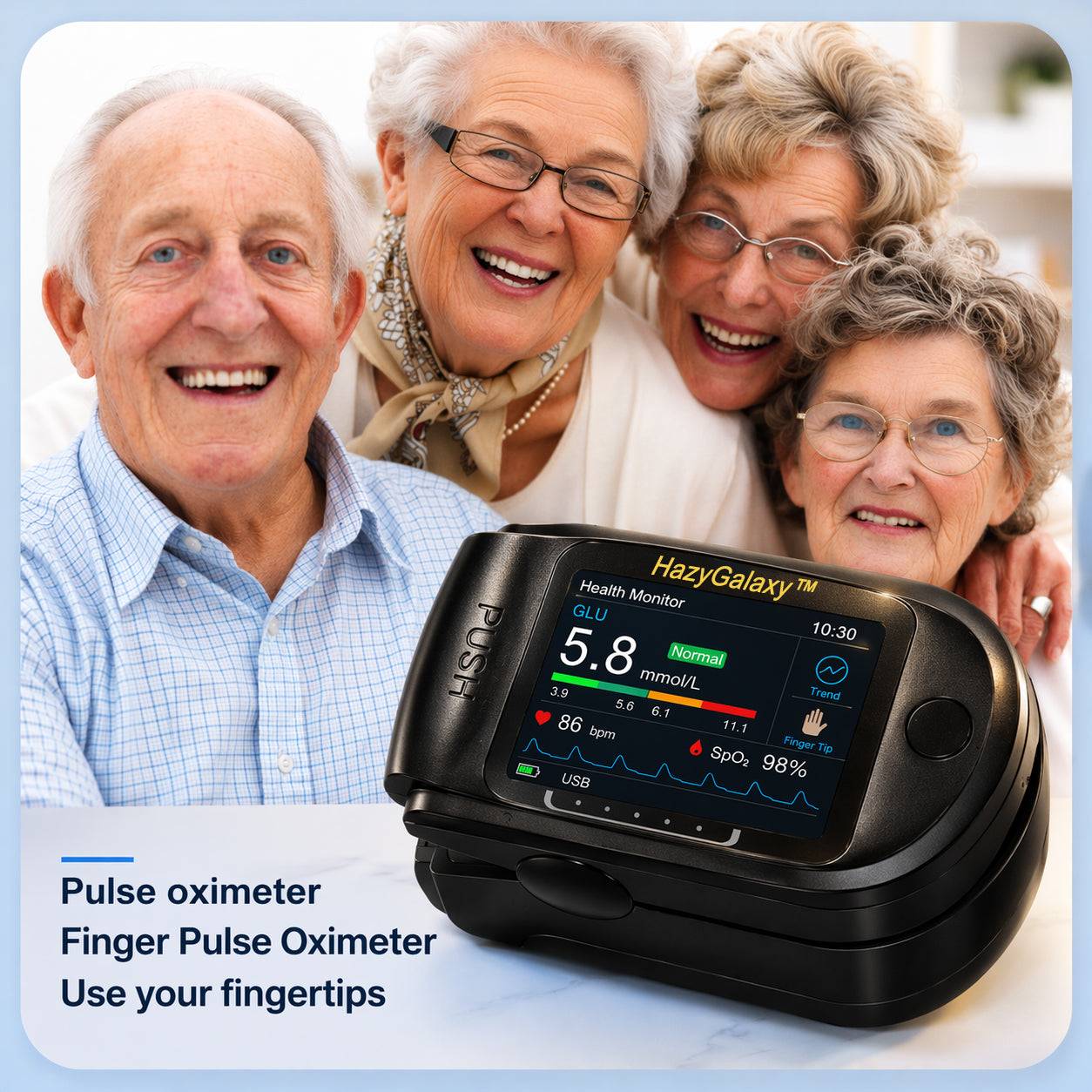 💥HazyGalaxy™ Non-Invasive Blood Glucose Monitor